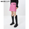 NEELLY纳俪商场同款2023春季新款高腰半身裙女撞色A字裙短裙时尚N23021E01063 商品缩略图0