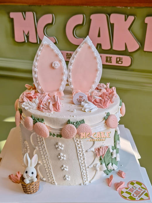 兔子耳朵手绘裱花蛋糕 商品图1