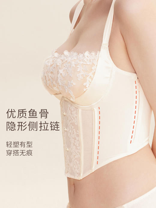 奶糖派大杯文胸欧若拉系列真丝法式奢华刺绣文胸蕾丝胸衣 商品图2