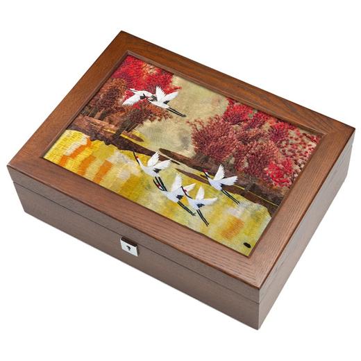 艷 湘绣  老榆木首饰盒/珠宝盒 商品图6