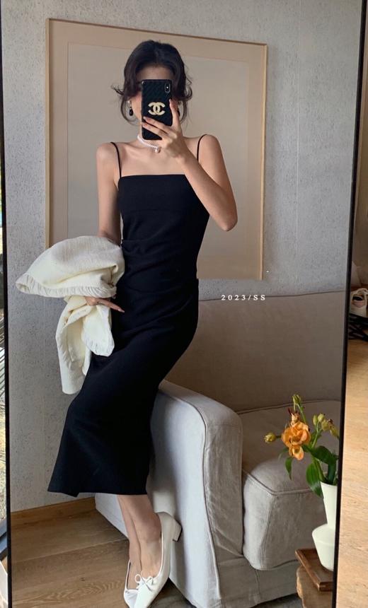 【门店同款】春季一字肩褶皱吊带裙 149687381 商品图5