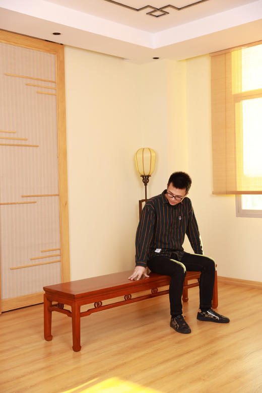 红桥红  家具严选  缅甸花梨（大果紫檀）【双环马蹄腿床尾凳】 商品图5