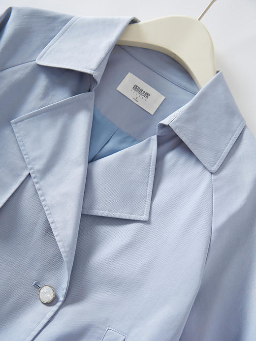 【五折购】风衣女小个子短款2025年新款春季时尚宽松插肩袖设计感外套 商品图2