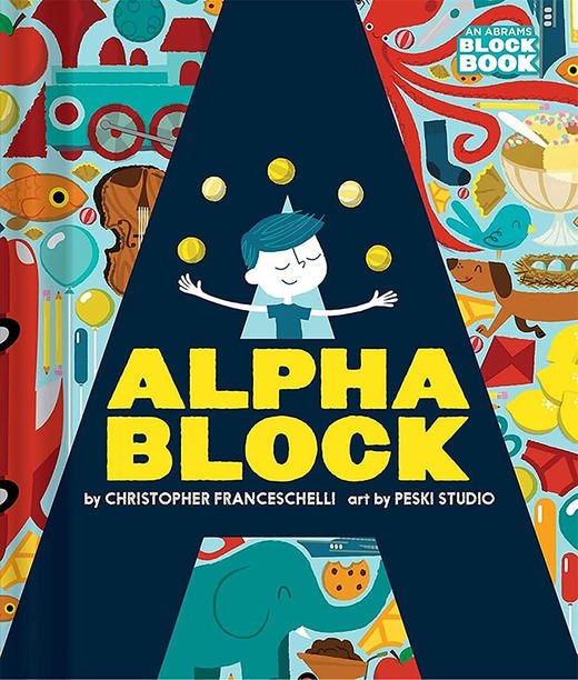 字母块绘本 儿童英语字母启蒙绘本纸板书 英文原版 Alphablock (An Abrams Block Book)  商品图0