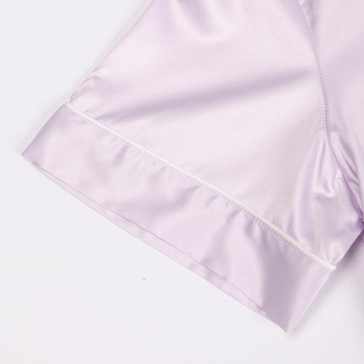 都市丽人哑光弹力色丁薄短袖家居服睡衣新年本命年红品LH30A5 商品图9