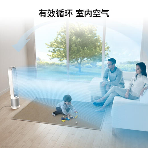 戴森（DYSON） AM07空气循环无叶风扇落地扇平稳强劲凉风适用客厅卧室 银白色 商品图2