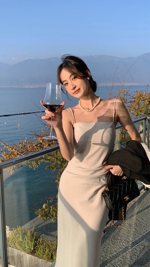 【门店同款】春季一字肩褶皱吊带裙 149687381 商品图1