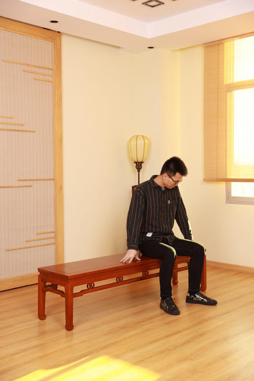 红桥红  家具严选  缅甸花梨（大果紫檀）【双环马蹄腿床尾凳】 商品图7