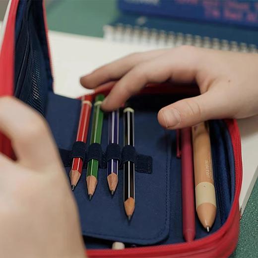 Zoyzoii 小学生笔袋大容量儿童文具盒笔盒分层简约铅笔盒男童女孩 135*25*35mm 商品图6