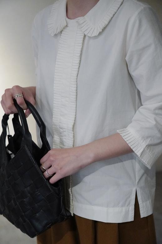 KHADI&CO 府绸棉质风琴褶衬衫 商品图5