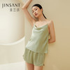 金三塔重磅真丝性感荡领吊带短裤100%桑蚕丝睡衣女丝绸纯欲风新品  YSFDA401 商品缩略图0