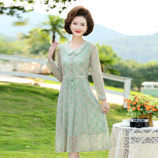 YCE A945-1806连衣裙洋气40岁50收腰裙 商品图0