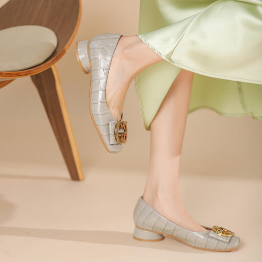 西村名物2022年秋季舒适柔软小跟单鞋18701 商品图3