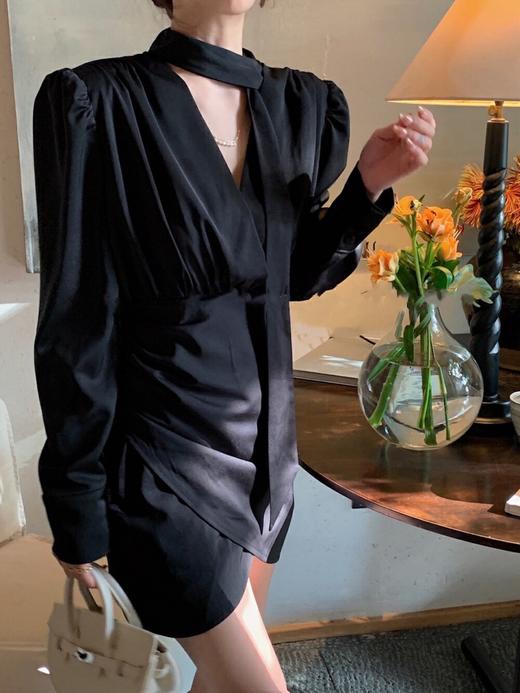 【门店同款】春季褶皱挂脖连衣裙 149687509 商品图5