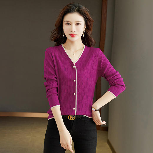 洋气薄款上衣小衫，配半身裙针织打底衫毛衣CC-13-5865 商品图0