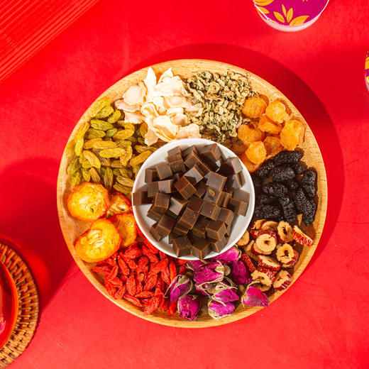 【拒绝黄花瘦！人参阿胶女神茶】女人气血茶15罐/盒，小罐组合花茶轻奢礼盒套装，阿胶人参桂圆红枣枸杞节日送礼优选夏日中式好物七夕情人节健康 商品图3