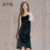EITIE爱特爱春夏新款时尚气质方领收腰撞色显瘦连衣裙7307027 商品缩略图0