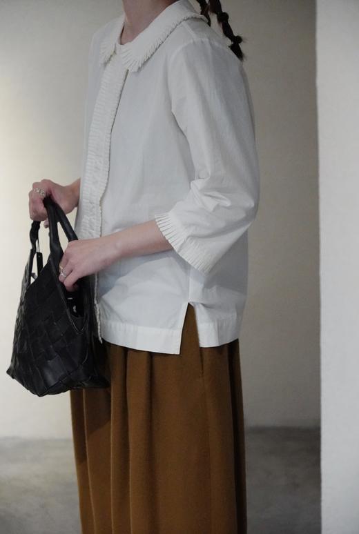 KHADI&CO 府绸棉质风琴褶衬衫 商品图6