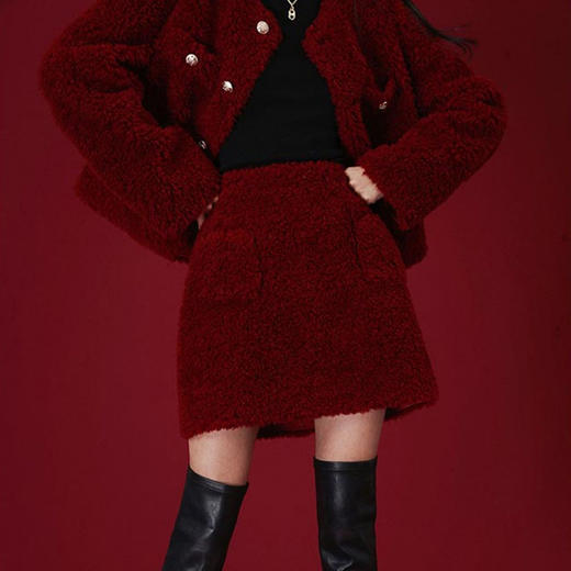 裁缝学苑AX41羊羔毛上衣外套裙子纸样女装两件套装小香风衣服样板 商品图3