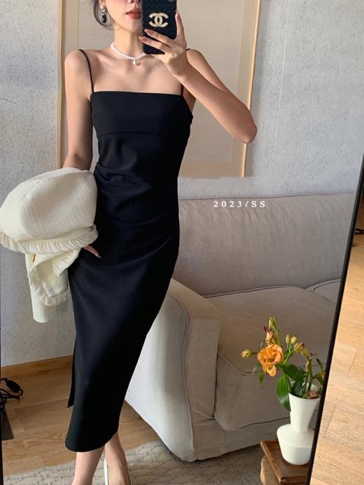 【门店同款】春季一字肩褶皱吊带裙 149687381 商品图4