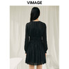 VIMAGE纬漫纪春季新款收腰修身气质显瘦连衣裙V1907549 商品缩略图4