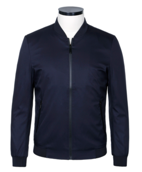 占姆士男士休闲短款夹克2023春秋新款百搭棒球领上衣中青年外套BF5W1E455