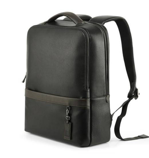 新秀丽 男士牛皮革多功能商务休闲电脑双肩包  BC9*09101-F 黑色. 商品图1