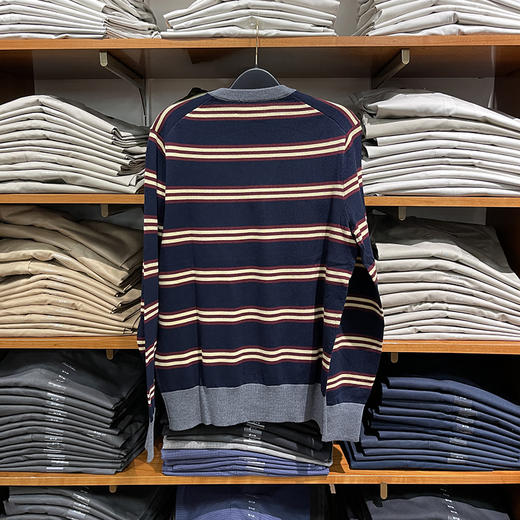 Brooks Brothers/布克兄弟 男士秋季新款羊毛套头v领针织衫毛衣 商品图3