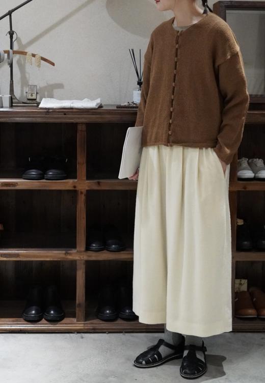 Atelier d'antan焦糖色阔腿裤 商品图3