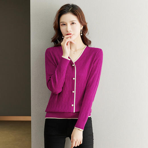 洋气薄款上衣小衫，配半身裙针织打底衫毛衣CC-13-5865 商品图8