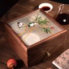 艷 湘绣  双层茶盒套装 北美胡桃木（带四杯+普洱茶） 商品缩略图3