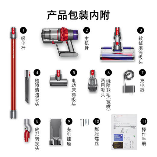 戴森(Dyson) V10 Fluffy Extra手持无线吸尘器 除螨 宠物 家庭适用 商品图7