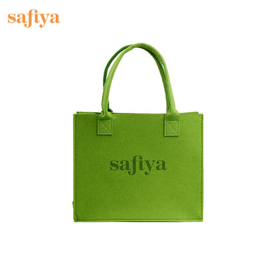Safiya/索菲娅 定制logo绿色毡毛袋托特包时尚大小便携手袋 SF31211001 商品图3