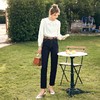 OLrain欧芮儿法式白色蕾丝领衬衫女早春2023年新款气质泡泡袖衬衣 商品缩略图3