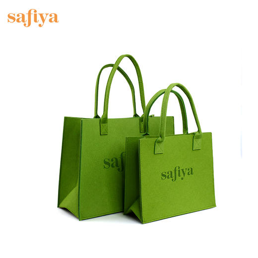 Safiya/索菲娅 定制logo绿色毡毛袋托特包时尚大小便携手袋 SF31211001 商品图0