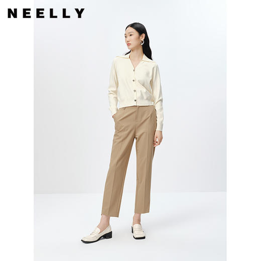 NEELLY纳俪商场同款2023春季新款西装裤女显瘦直筒哈伦裤时尚N23021H01071 商品图1