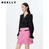 NEELLY纳俪商场同款2023春季新款高腰半身裙女撞色A字裙短裙时尚N23021E01063 商品缩略图2