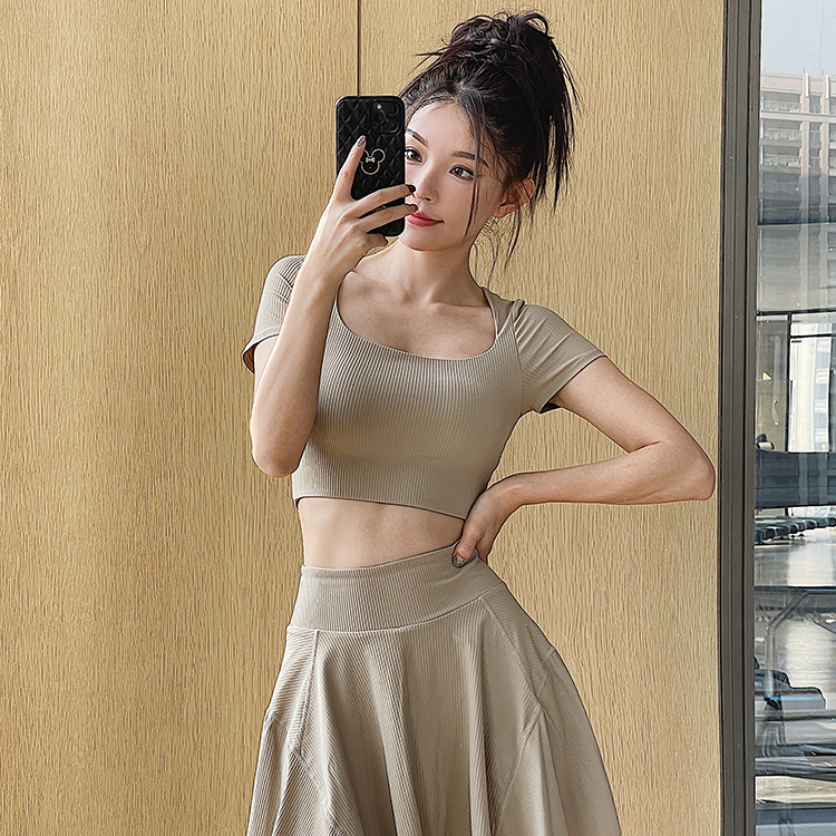 【超级团购】跃牌【禅语梵心系列】性感绑带短袖带胸垫FX2131（可拆胸垫）