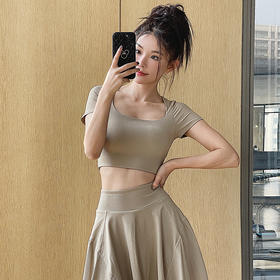 跃牌【禅语梵心系列】性感绑带短袖带胸垫FX2131（可拆胸垫）