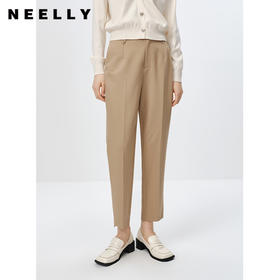 NEELLY纳俪商场同款2023春季新款西装裤女显瘦直筒哈伦裤时尚N23021H01071