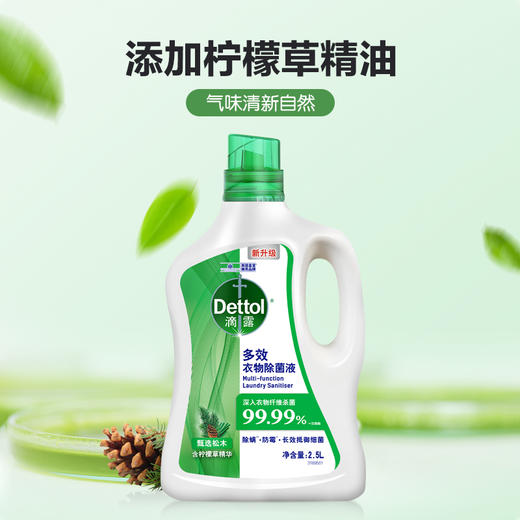 【滴露】洗衣专用除菌液2.5L 长效抑菌清香多效衣物 商品图2