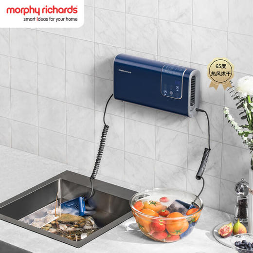 摩飞电器（Morphyrichards）果蔬清洗机 家用双仓有线洗菜机 蔬菜水果分类去农残净化机 烘干消毒神器 MR2061 轻奢蓝 商品图1