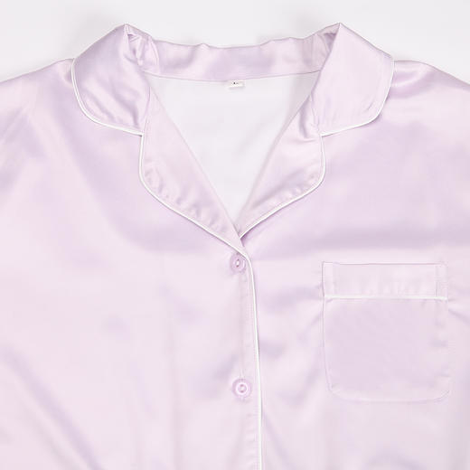 都市丽人哑光弹力色丁薄短袖家居服睡衣新年本命年红品LH30A5 商品图6