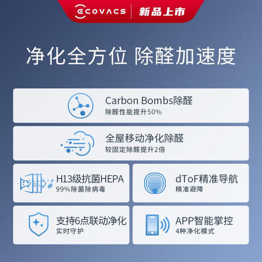 科沃斯（ECOVACS） 沁宝AVA PRO除甲醛数显版空气净化机器人智能家用除过敏源自动规划路线 AVA PRO除醛数显版 AVA PR 商品图4