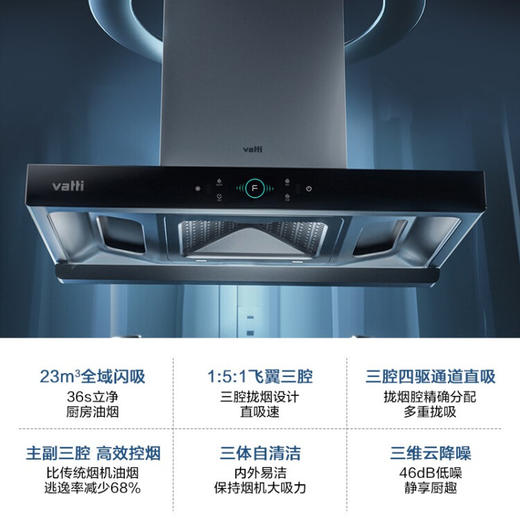 华帝（VATTI）抽油烟S1欧式三腔家用吸油烟燃气灶具烟灶套装 23风量5.2kW灶 i11178+90B(天然气） 商品图2