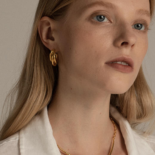 时尚简约 UNFOLDS 多重奏不规则耳环 The Quartet Earrings Gold / Silver 商品图2
