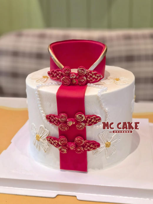 白色旗袍裱花款 商品图0