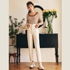 OLrain欧芮儿法式白色牛仔裤女早春2023新款高腰显瘦阔腿直筒裤子 商品缩略图3