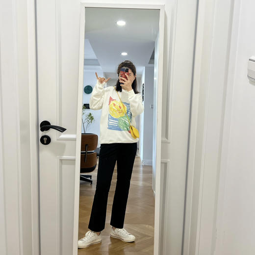 春秋款 小禾icic*e 巨显瘦罗马布微喇小黑裤九分【包邮+三天无理由退huan】 商品图4