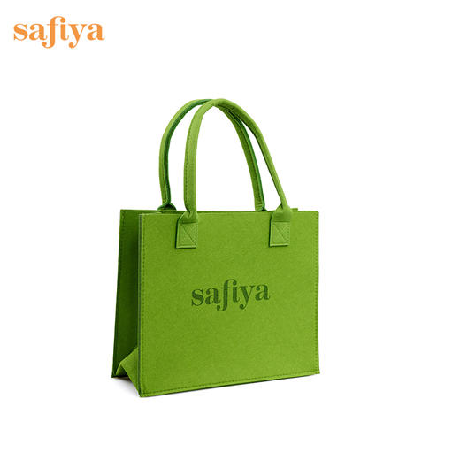 Safiya/索菲娅 定制logo绿色毡毛袋托特包时尚大小便携手袋 SF31211001 商品图4